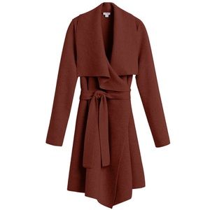 Cuyana Wool Cashmere Short Wrap Coat